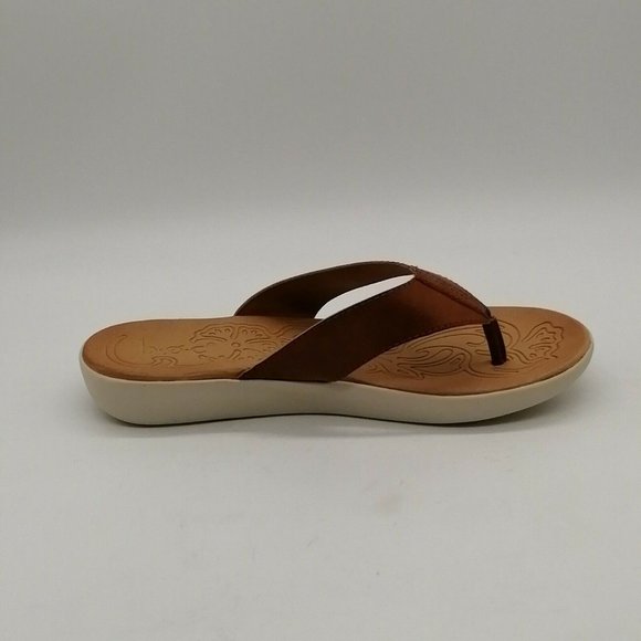 boc Shoes Boc Womens Aimee Thong Flip Flop Sandals Tan Faux Leather